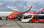 Công tác phục vụ mặt đất của Vietjet Air tại Cảng HKQT Tân Sơn Nhất.
